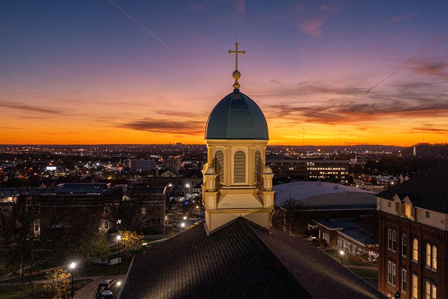 ${ Chapel at sunset }